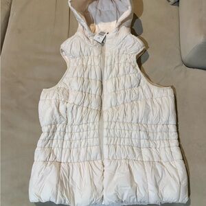 Torrid Cream Puffer Vest with Hood